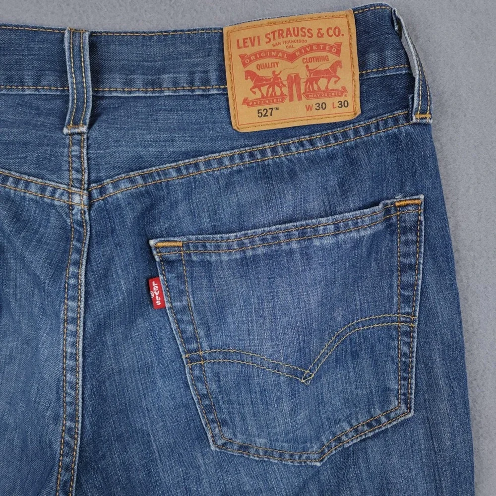 Levi's 527 Slim Bootcut Jeans Mens 30x30 Blue Denim Medium Wash